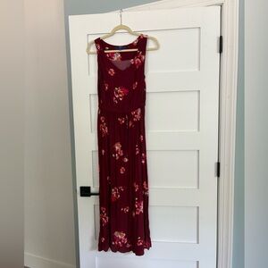 Apt. 9 Red Sleeveless Scoop Neck Maxi Sundress Size S